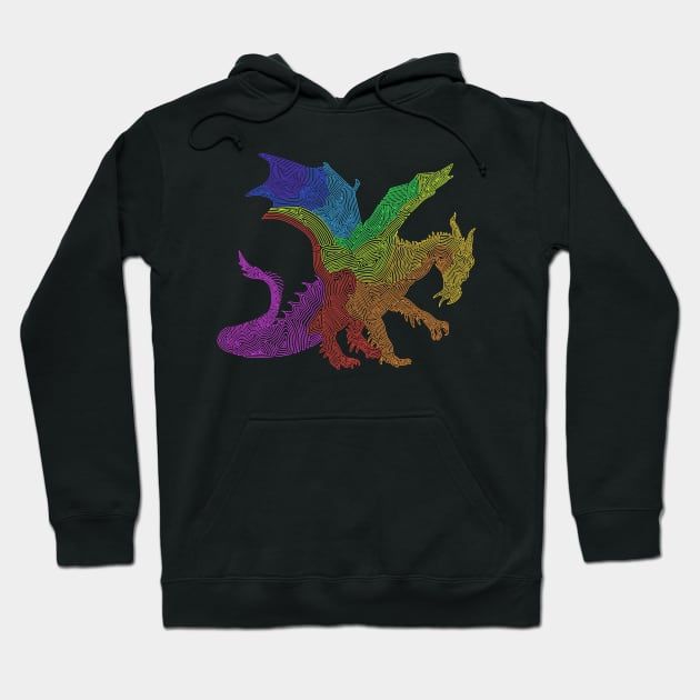 Swirly Rainbow Dragon Hoodie