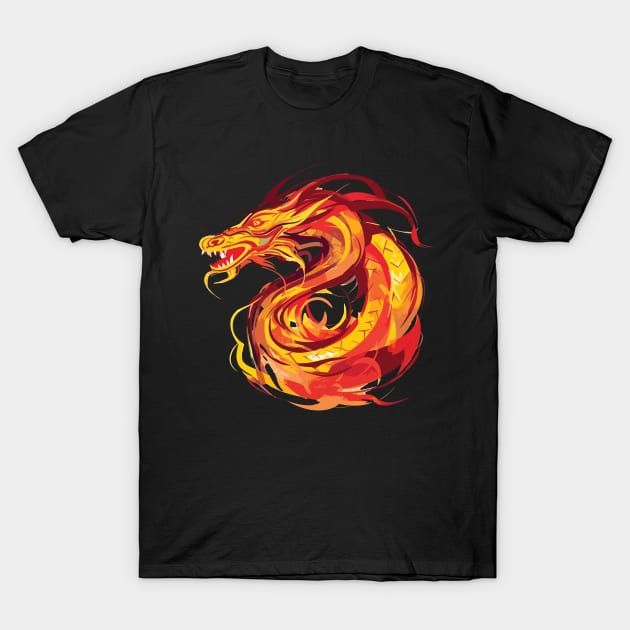 Dragon T-shirt design colorful abstract art, mug, Wall Art, Stickers T-Shirt